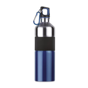 Divkrāsu tērauda pudele ar karabīni – 750 ml – Zila