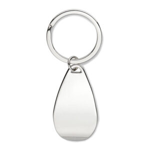 Metal keyring with bottle opener – Silver