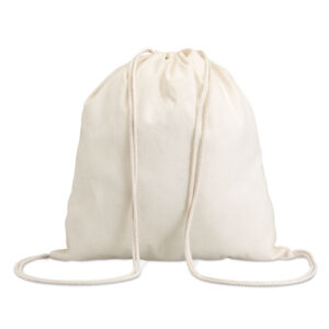 Cotton bag with drawstring, 100 g/m² – Brown