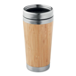 Bambusa termokrūze ar PP vāciņu – 400 ml – Brūna