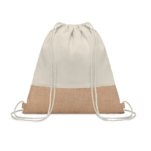 Cotton bag with jute details – Brown