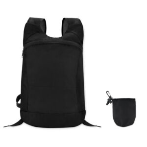 Saliekama ripstop sporta mugursoma – Melna