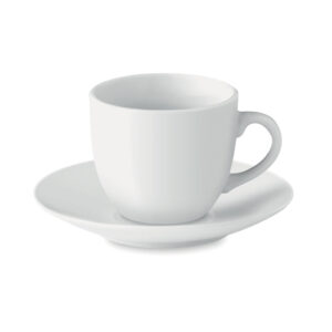 Espresso tasīte ar apāktīti, 80 ml – Balta