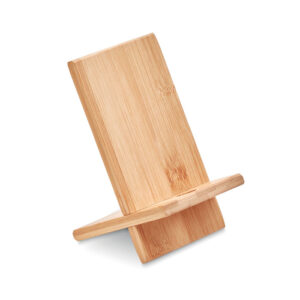 Two-part bamboo phone stand – Brown