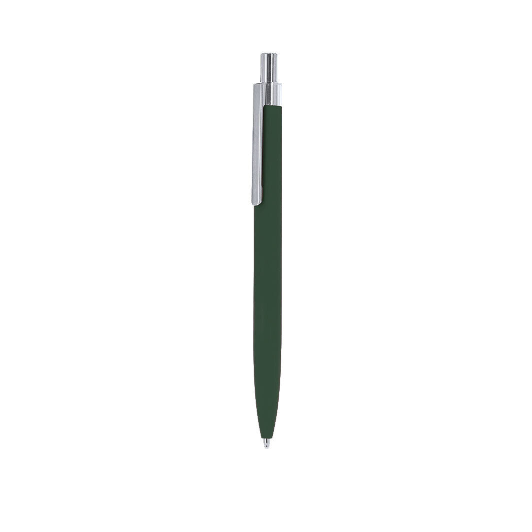 Pen made from recycled aluminium with a rubberised coating