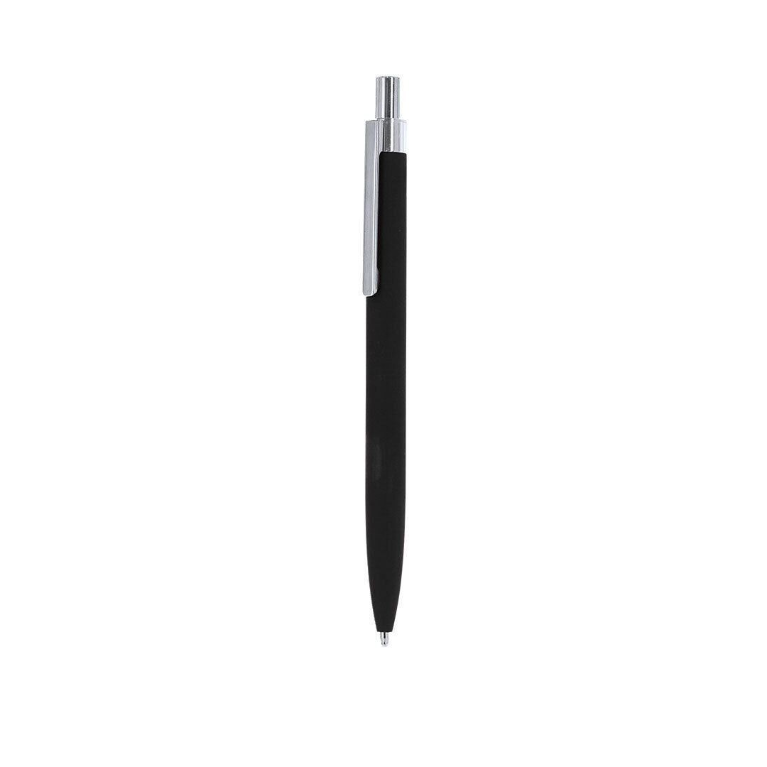 Pen made from recycled aluminium with a rubberised coating
