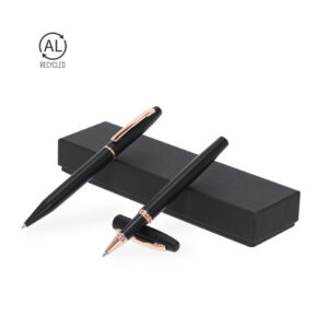 Recycled aluminium pen set with printing