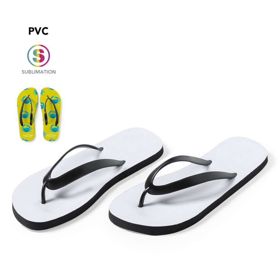 Beach slippers with fully customisable sole