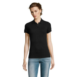Women's polo shirt SOL'S Prime, 200 g/m², shade Black