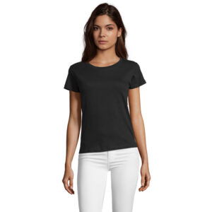 Sieviešu pieguļošs T-krekls SOL'S Regent Fit Women, 150 g/m², tonis Deep Black