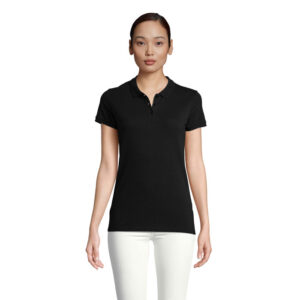 Women's polo shirt made of organic cotton SOL'S Planet, 170 g/m², shade Black