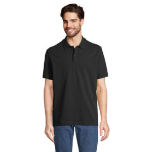 Polo krekls no organiskās kokvilnas SOL'S Pegase, 210 g/m², tonis Black