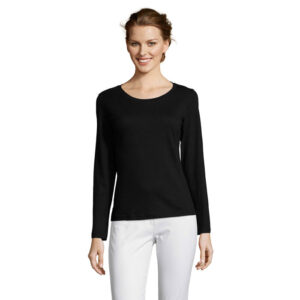 Women's long-sleeved T-shirt SOL'S Majestic, 150 g/m², shade Deep Black