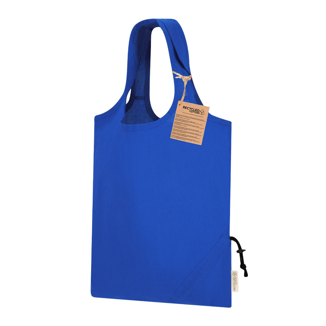 Foldable bag made of recycled cotton with heart design – 140 g/m²