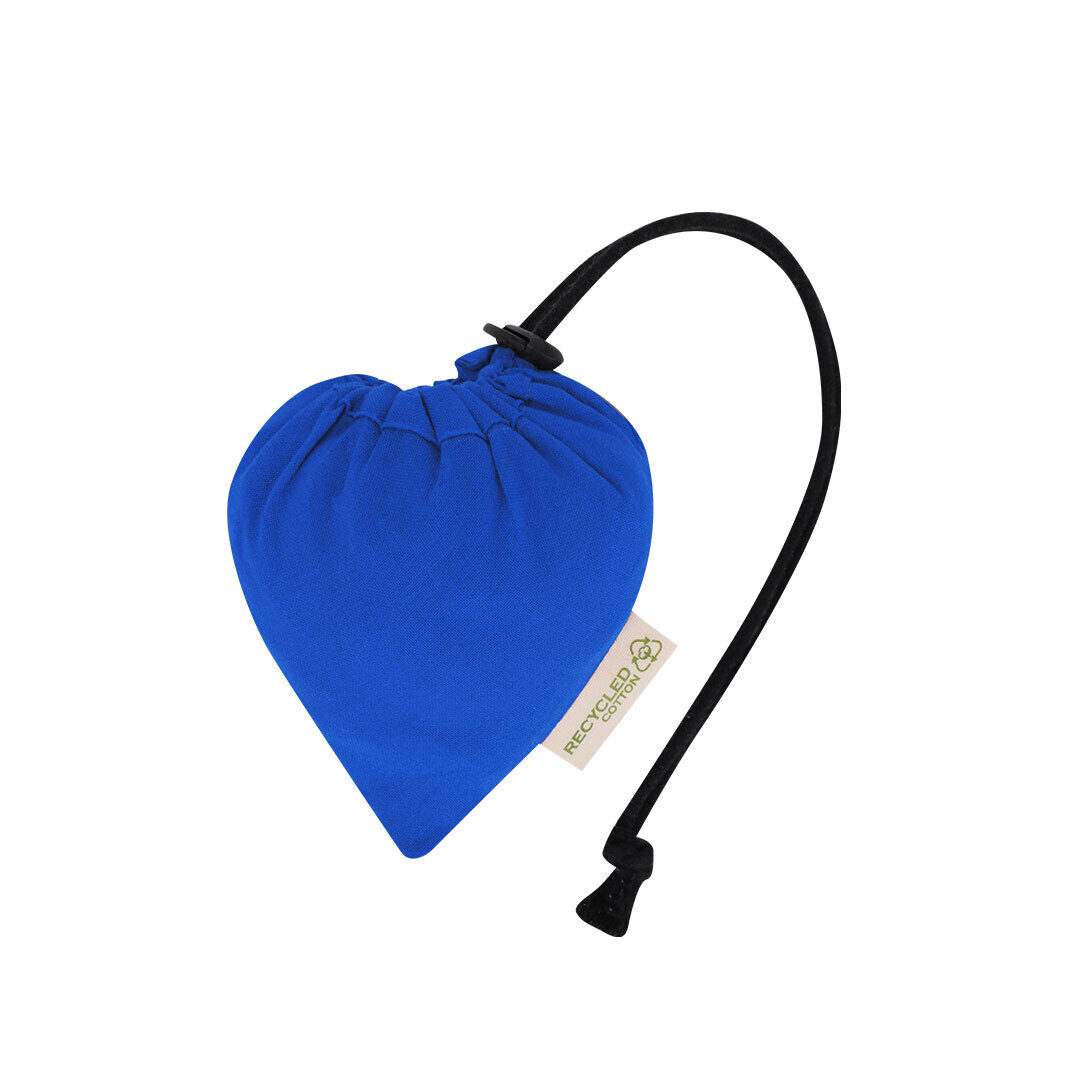 Foldable bag made of recycled cotton with heart design – 140 g/m²
