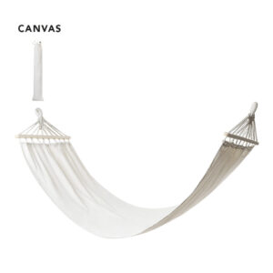 Šūpuļtīkls no 320 g/m² canvas auduma ar koka balstiem