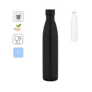 Insulated bottle 1 L made from recycled stainless steel