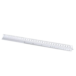 Trīsstūrveida alumīnija mērlīnija 30 cm