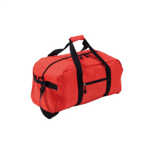 600D poliestera sporta soma ar rāvējslēdzēja kabatām, 530×250×250 mm – Sarkana