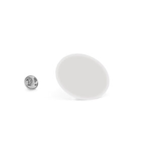 Apaļa elastīga doming (3D uzlīme) nozīmīte – Ø 15 mm – Sudraba