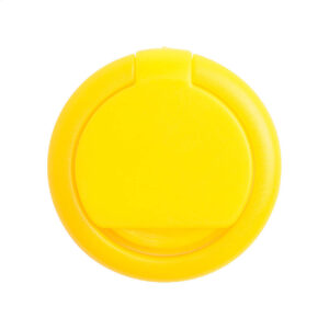 Apaļš plastmasas telefona turētāja gredzens ar iepirkumu ratiņu žetonu – Dzeltena