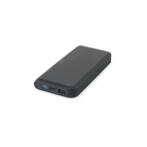 Power bank with 15 W wireless charging and LED screen – 10 000 mAh – Black