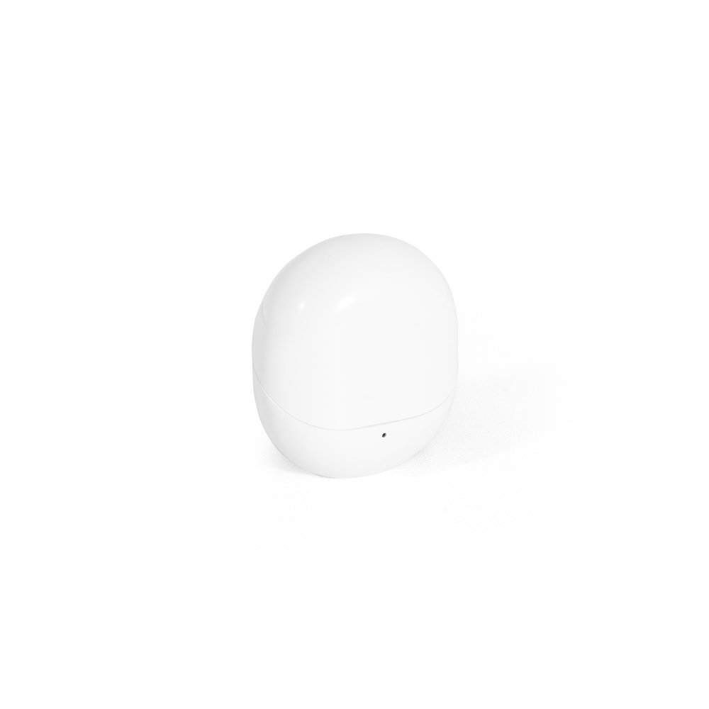 Wireless TWS headphones in oval charging case – 12 h – White