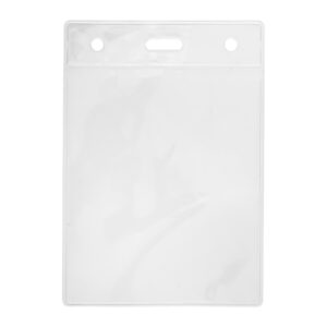 Caurspīdīgs plastmasas caurlaides turētājs kaklasiksnai, 84×119 mm – Caurspīdīga