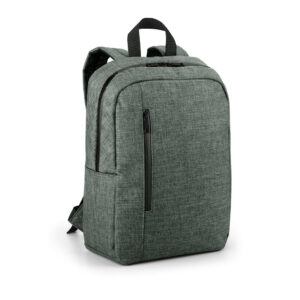 Datora mugursoma no 600D poliestera ar ūdensizturīgiem rāvējslēdzējiem – 14" – Pelēka