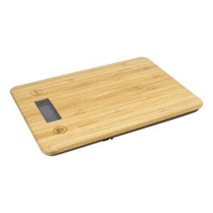 Digitālie virtuves svari ar bambusa platformu un USB uzlādi, līdz 5 kg – Dabīga