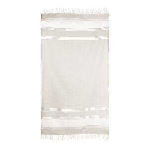 Divkrāsu kokvilnas pareo pludmales dvielis (210 g/m²), 90 × 180 cm – Dabīga