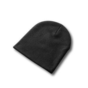 Double-layer knitted hat made from recycled polyester – Black