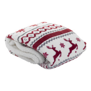 Double-layer RPET blanket with sherpa fleece lining, 230 g/m² – Multicolour