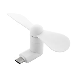 Elektriskais telefona ventilators ar USB-C savienojumu – Balta