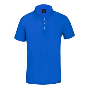 Breathable RPET polyester polo shirt, 180 g/m² – Blue