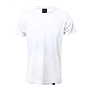 Breathable RPET polyester sports T-shirt, 135 g/m² – White