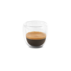 Espresso komplekts – 2 borosilikāta stikla glāzītes ar dubultām sieniņām – 75 ml – Caurspīdīga