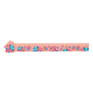 Figūras formas elastīgs plastmasas lineāls ar apdruku (mājiņa, aplis, sirds), 30 cm – Balta, mājiņa
