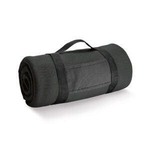 Flīsa pleds ar noņemamu rokturi – 180 g/m² – Melna