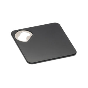 Coaster with bottle opener – Black