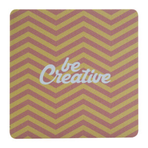 HDF wooden coaster with individual printing, 95×95 mm – White