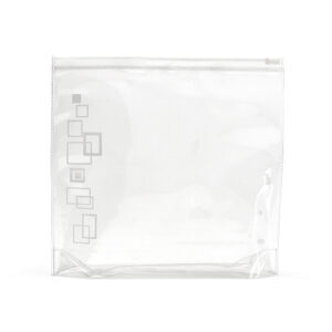 Airtight PVC cosmetic pouch for flights – White