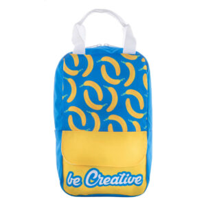 Individuāli apdrukāta 600D RPET poliestera mini mugursoma, 220×290×40 mm – Balta