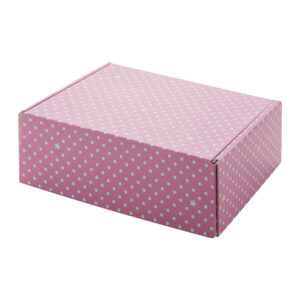 Individually printed corrugated cardboard postal gift box with self-adhesive strip, 200×150×75 mm – White