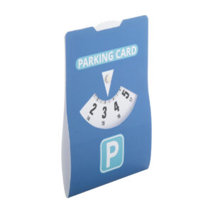 Individuāli apdrukāta laminēta papīra autostāvvietas karte, 110×150 mm – Balta