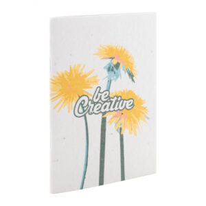 Custom-printed notebook in seed paper covers with printed inner pages – A6 – White