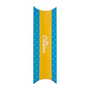 Individuāli apdrukāta spilvenveida kastīte pildspalvām, 175×60×25 mm – Balta