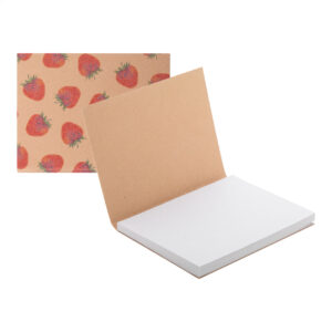 Individuāli apdrukāts kraftpapīra līmlapiņu bloks 100×75 mm – Dabīga