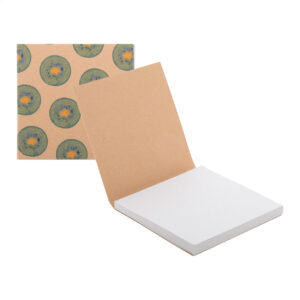 Individuāli apdrukāts kraftpapīra līmlapiņu bloks 75×75 mm – Dabīga