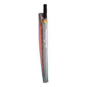 Individuāli apdrukāts RPET pongee lietussarga futrālis ar plecu siksnu, 770×85 mm – Balta